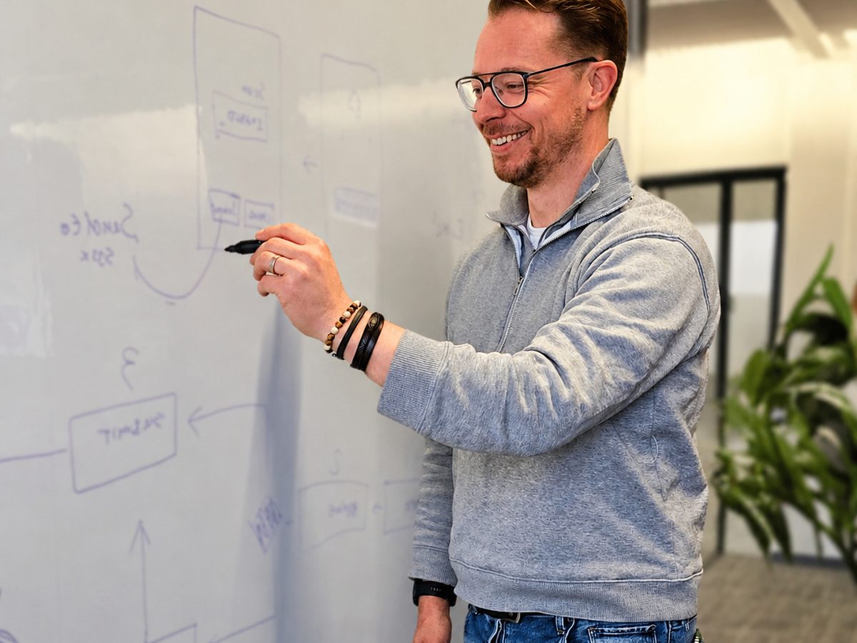 Aan de whiteboard